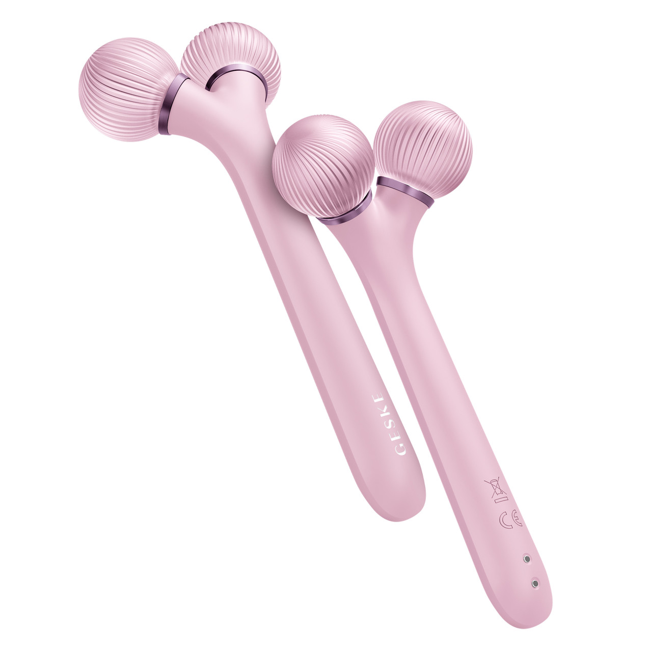 Електронний ультразвуковий ролик для обличчя GESKE Sonic Facial Roller 4в1 pink