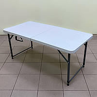 Раскладной стол для пикника ПЛАСТИК столешница 120х60 см. Туристический стол для природы