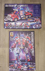 Конструктор робот трансформер Оптимус Прайм vs Машина, набір 2в1, 616 деталей