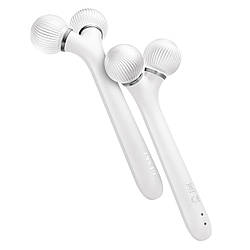Електронний ультразвуковий ролик для обличчя GESKE Sonic Facial Roller 4в1 white