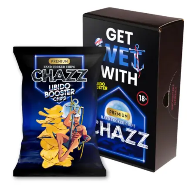 Чіпси Chazz Chips Premium 18+ Get Wet Box Dick With Libido Booster FOR HER 50 г в подарунковій коробці