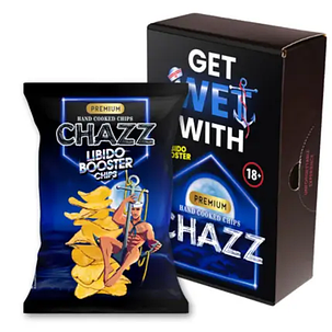 Чіпси Chazz Chips Premium 18+ Get Wet Box Dick With Libido Booster FOR HER 50 г в подарунковій коробці, фото 1