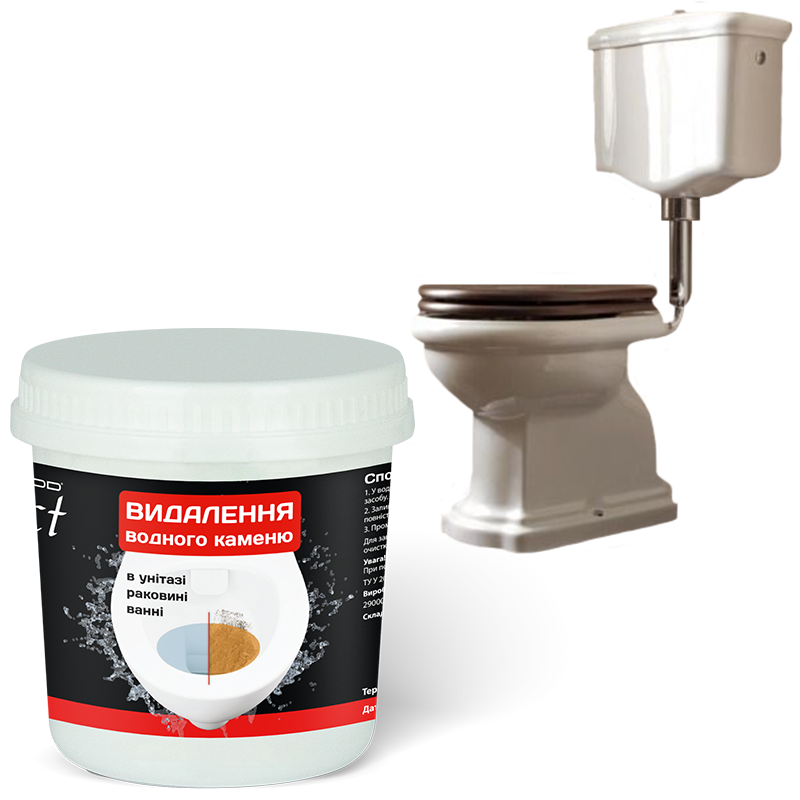 Засіб для видалення водного каменю в унітазі, раковині, ванні SVOD Effect 600 гр, фото 1
