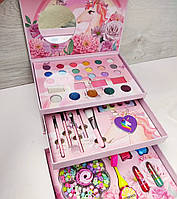 Палетка тіней набір декоративної косметики LD6137 Косметика дитяча кісточки для макіяжу три яруси