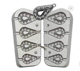 Якісна Форма для рибальських грузил Гріппа 40,50,65,90г, Форми для лиття рибальських грузил