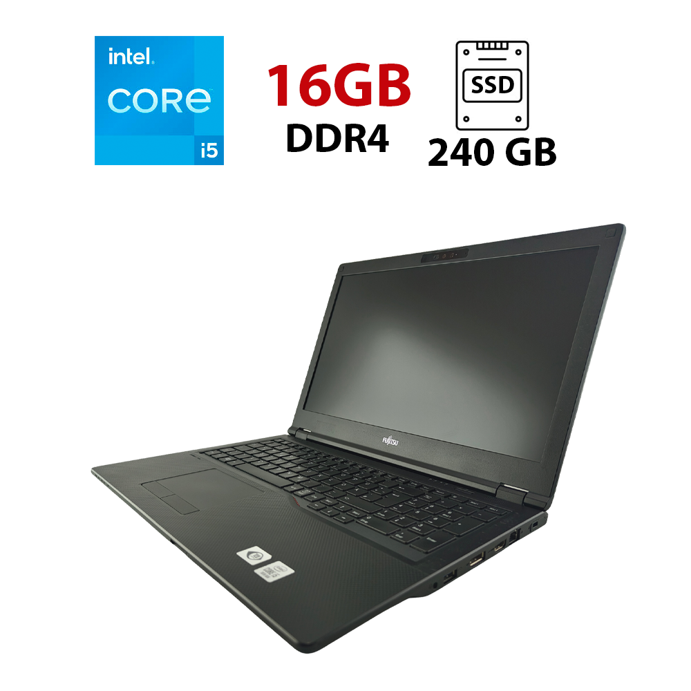Ноутбук Fujitsu LifeBook E5510/ 15.6" (1920x1080)/ Core i5-10210U/ 16 GB RAM/ 240 GB SSD/ UHD
