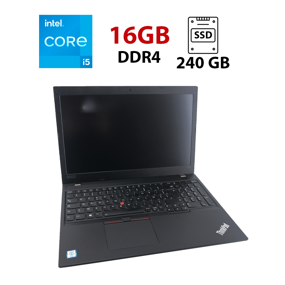 Ноутбук Lenovo ThinkPad E590/ 15.6" (1920x1080)/ Core i5-8265U/ 16 GB RAM/ 240 GB SSD/ UHD