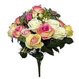 Штучні квіти букет троянди з бутонами Градієнт серія VIP, 50см, фото 2