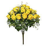 Штучні квіти букет бутони троянд Кармеліта серія VIP, 50см, фото 2