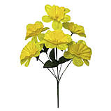 Штучні квіти букет нарциси польові жовті, 35см, фото 2