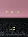 Гаманець Miu Miu жіночий чорний великий Міу Міу, фото 2