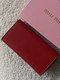 Гаманець Miu Miu жіночий червоний великий Міу Міу, фото 3