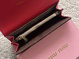 Гаманець Miu Miu жіночий червоний великий Міу Міу, фото 6