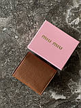 Гаманець Miu Miu жіночий міні Міу Міу коричневий, фото 3