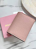 Гаманець Miu Miu жіночий міні Міу Міу рожевий, фото 2