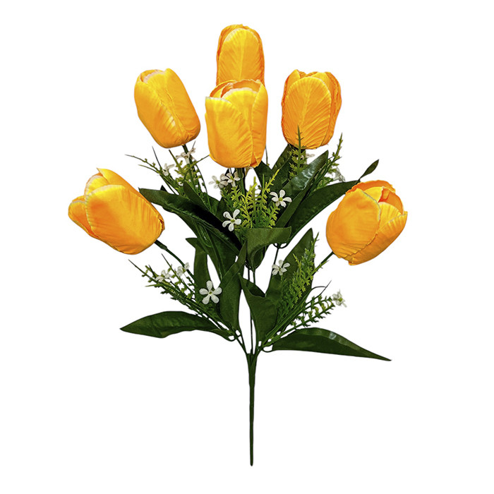 Штучні квіти букет тюльпани з дрібноцвітом, 37см, фото 1