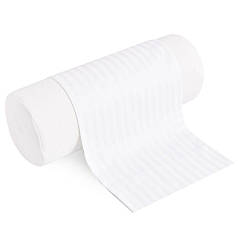 Наволочка для подушка валик 32х68 см IDEIA сатин білий у смужку бавовна натуральний білій в смужку