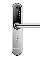 Розумний дверний біометричний замок SEVEN LOCK SL-7768BF (85 мм) silver (без врізної частини)