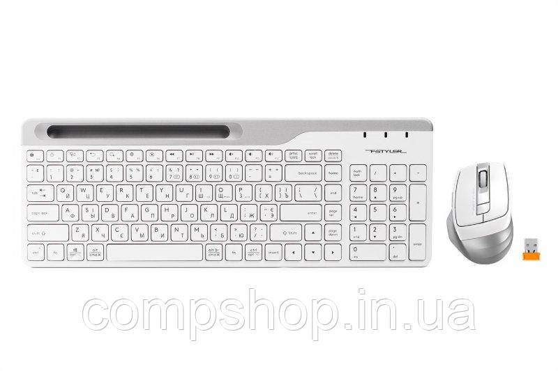 Клавіатура+миша A4Tech FB2535C Icy White Wireless/Bluetooth (код 136042)