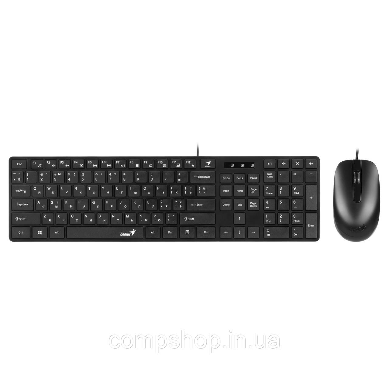 Клавіатура+миша Genius SlimStar C-126 Black USB (31330007407) (код 142160)