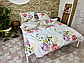 Євро (Поліестер) | Комплект постільної білизни "Ніжні квіти" | Простирадло 200х220 см, фото 2