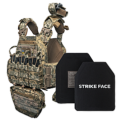 Бронежилет 6 класу захисту ShieldPro Armor Gen 1 + 9 підсумків Піксель