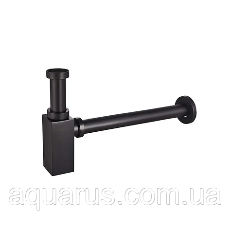 Сифон для умивальника KOER BT-02-05 1 1/4'' (Чорний) (KR3412), фото 1