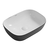 Раковина накладна Mixxus Premium DIVERSE-0112 WHITE-BLACK 455х325х135 мм (MP6542)