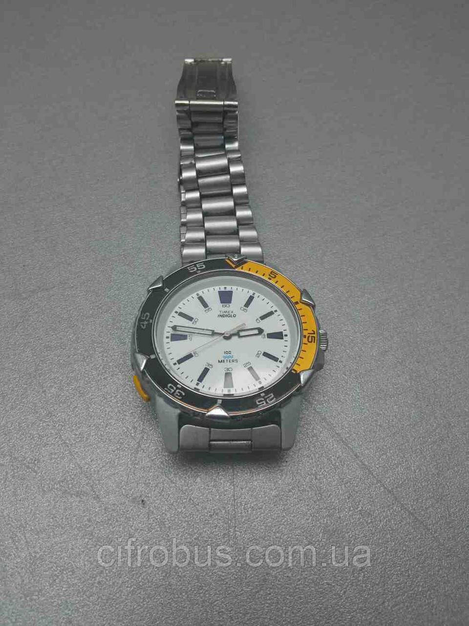 Наручний годинник Б/У Timex Indiglo Diver 100M Orange Black, фото 1
