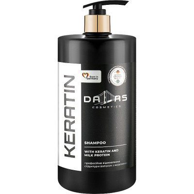 Шампунь Dalas Cosmetics Keratin Shampoo З кератином та молочним протеїном 1000 г (4262396141484)