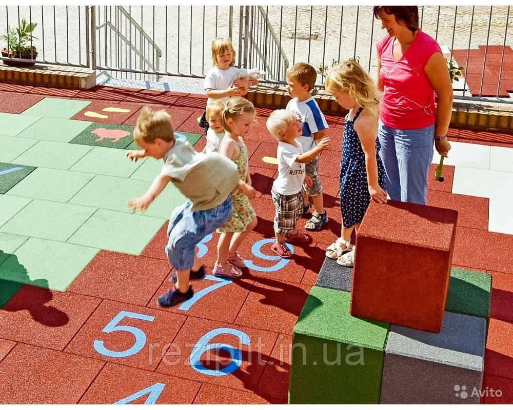 Резиновое покрытие для детских площадок, 30 мм - фото 3 - id-p470081898