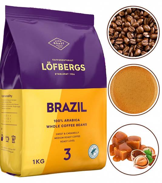 Кава у зернах Lofbergs Brazil 1 кг