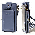 Жіноча сумка для телефону документів та грошей (блакитна), фото 2