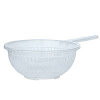 Пластиковий кухоний друшляк з ручкою 2.5 літри, прозорий