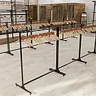 Стійка WERX-1-120, L 1000мм, кв. 20х20мм, біла. Стійка вішалка для одягу, розбірна. Торгова стійка рейл  для речей, фото 8