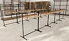 Стійка WERX-1-120, L 1000мм, кв. 20х20мм, біла. Стійка вішалка для одягу, розбірна. Торгова стійка рейл  для речей, фото 10