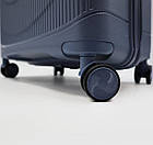 Валіза дорожня 3 в 1 трійка на колесах поліпропілен 75*47 см у різних кольорах Cans Синій, фото 3