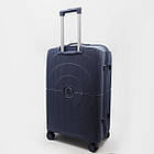 Валіза дорожня 3 в 1 трійка на колесах поліпропілен 75*47 см у різних кольорах Cans Синій, фото 2