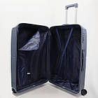 Валіза дорожня 3 в 1 трійка на колесах поліпропілен 75*47 см у різних кольорах Cans Синій, фото 6