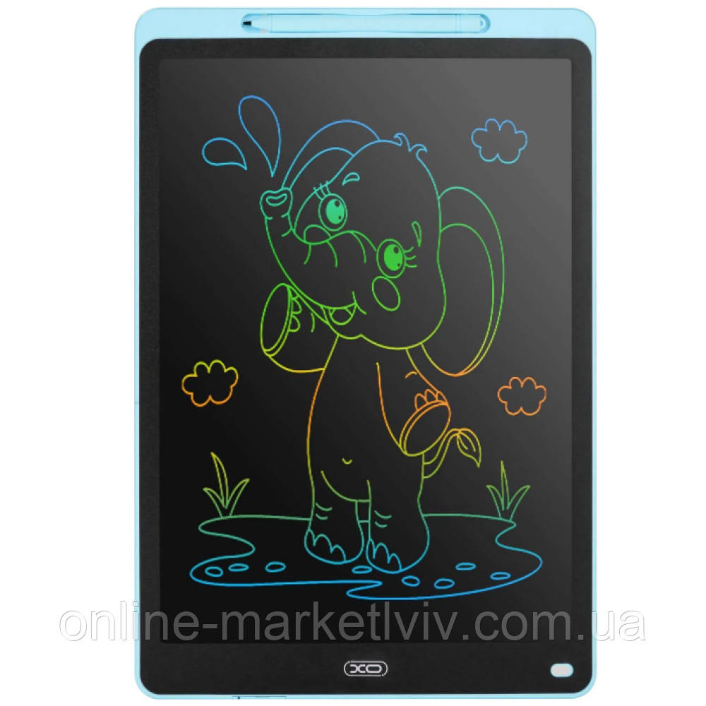Графічний планшет для малювання та нотаток 16", XO V02, Блакитний / LCD планшет зі стілусом