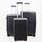 Валіза дорожня 3 в 1 трійка на колесах поліпропілен 75*47 см у різних кольорах Cans Рожевий, фото 6