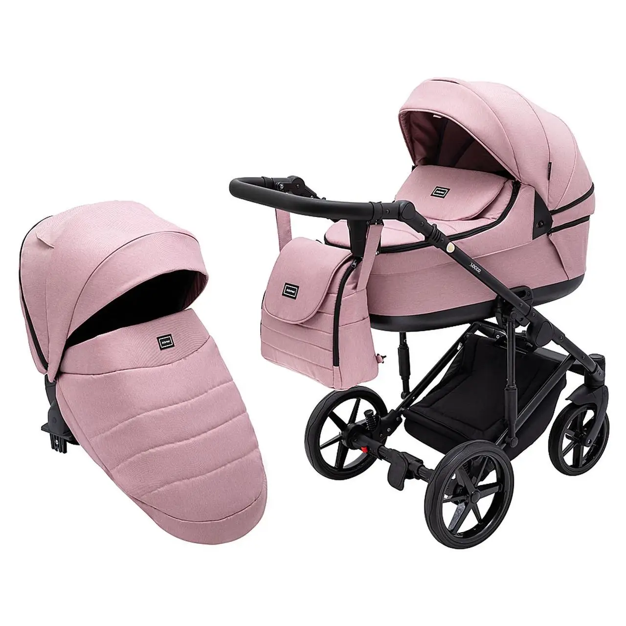 Коляска 2 в 1 Adamex Locco Tip TK-24 рожева, фото 1