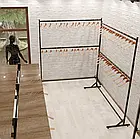 Стійка ORIOLE-2-20408, L 2000, чорна. Стійка вішалка розбірна, регульована. Рейл для одягу у магазин, бутік, фото 9