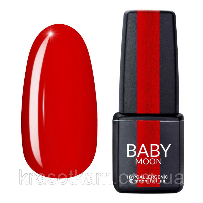 Гель-лак BABY Moon Red Chic No008 червоно-жовтогарячий темний, 6 мл.
