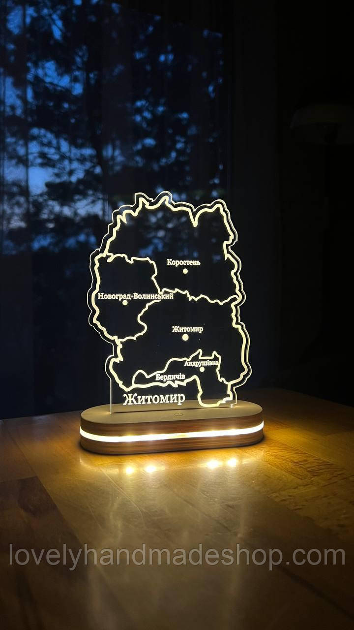 Нічник карта Житомир