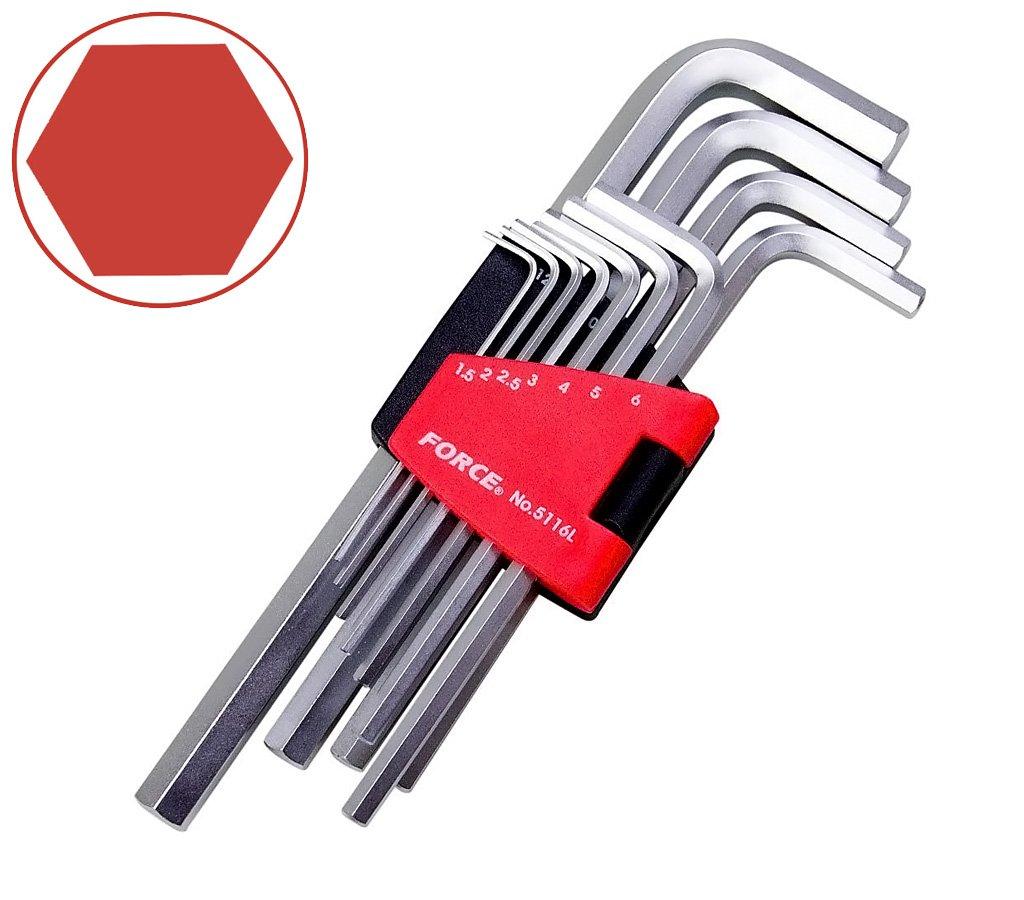 Набір ключів 6-гр. (HEX) Г-под.. довгих 11пр. (1.5-12 мм) 5116L F