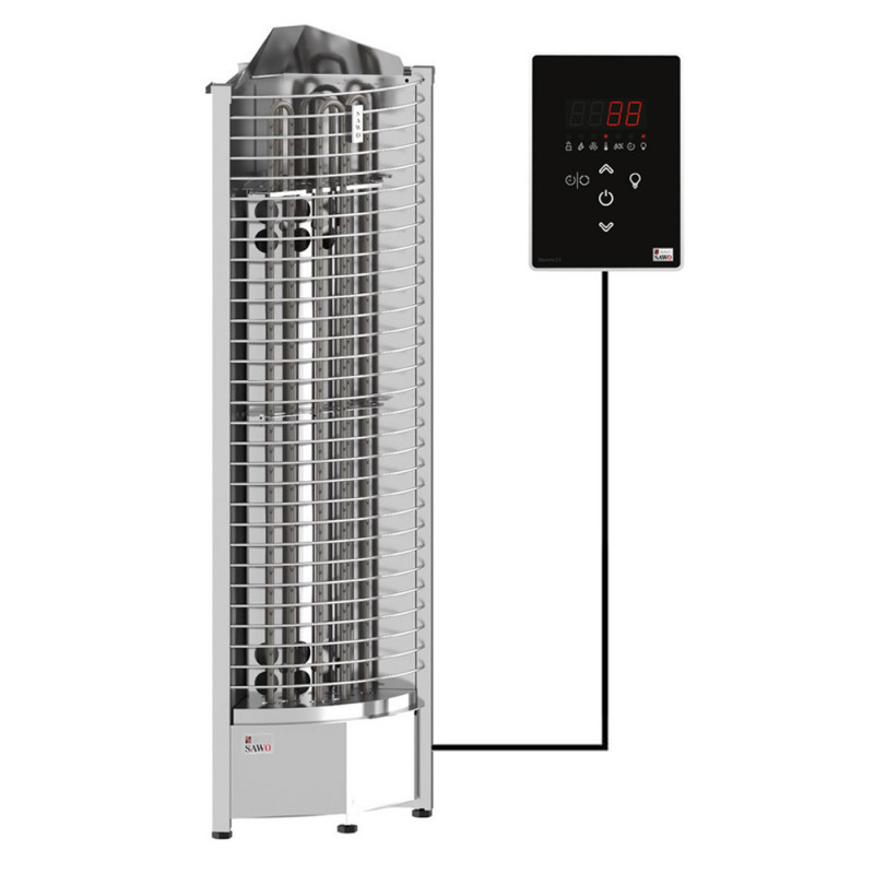Електрокам'янка Sawo TOWER CORNER TH5-80Ni2-CNR-P + пульт Saunova 2.0, фото 1