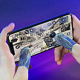 Ігрові напальчники GLIDEX P1 (1 пара 2 шт) для ігор на телефоні смартфоні планшеті срібне волокно pubg, фото 2