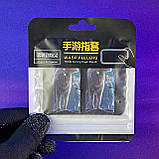 Ігрові напальчники GLIDEX P1 (1 пара 2 шт) для ігор на телефоні смартфоні планшеті срібне волокно pubg, фото 8