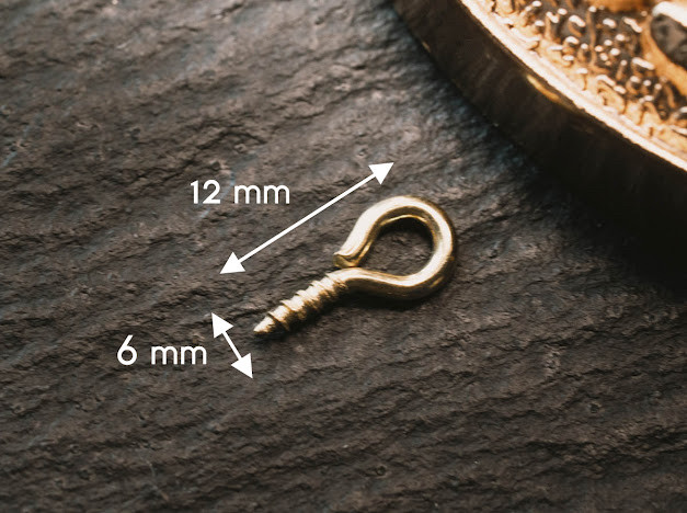 Гачок з вушком. Колір "золото". 12х6мм, фото 1